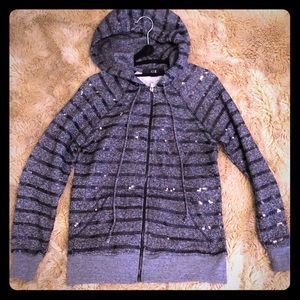 Sequined black/grey Forever 21 hoodie